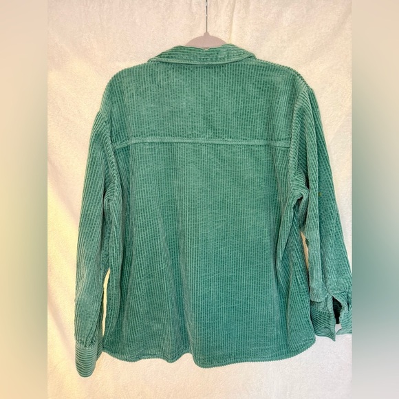 H&M Teal Corduroy Button-Up Shirt - Picture 2 of 4